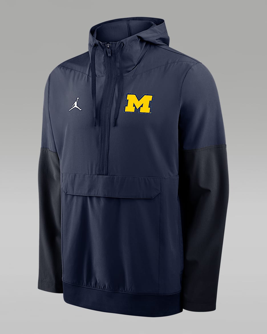 NIKE Michigan ナイロンジャケット Michigan Anorak Men's Jordan Brand College 1/2-Zip Hooded